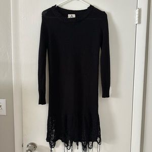 Black knit dress